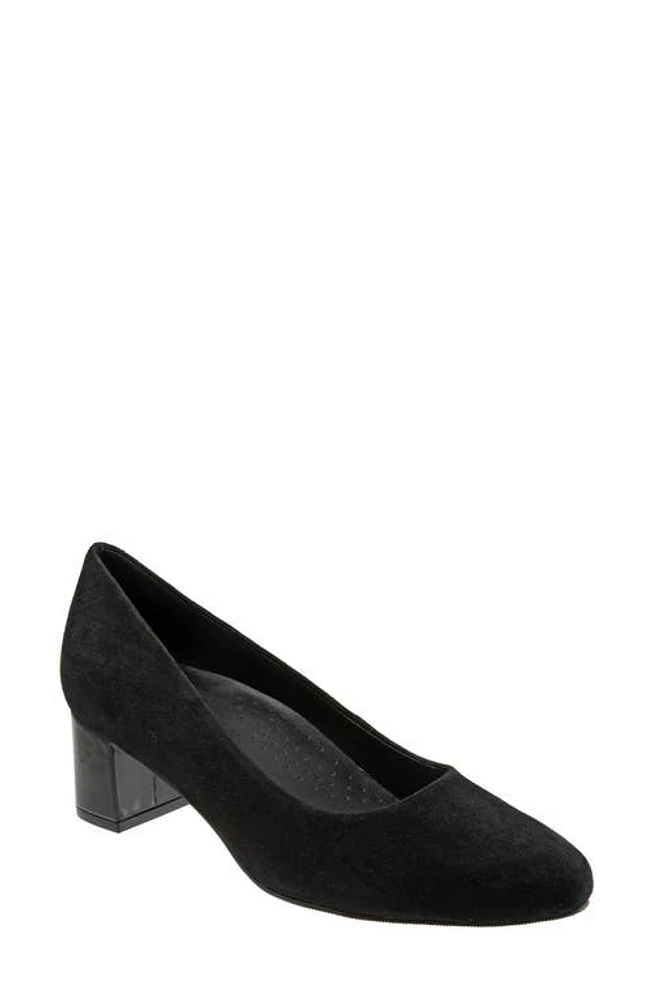 Trotters Kari Pointy Toe Pump Black Suede at Nordstrom,