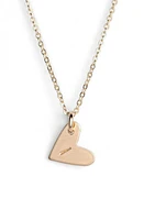 Nashelle 14k-Gold Fill Initial Mini Heart Pendant Necklace in Gold/I at Nordstrom