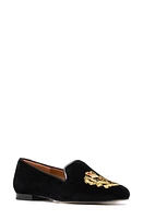 Jon Josef Gatsby Embroidered Emblem Flat Black Velvet at Nordstrom,