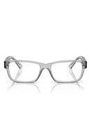 Prada 56mm Square Optical Glasses in Shiny Gunmetal at Nordstrom