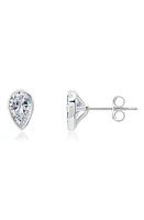 Crislu Pear Cubic Zirconia Stud Earrings in Platinum at Nordstrom