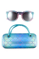 Capelli New York Kids' Mermaid Sunglasses & Hard Case Set in Turquoise Combo at Nordstrom