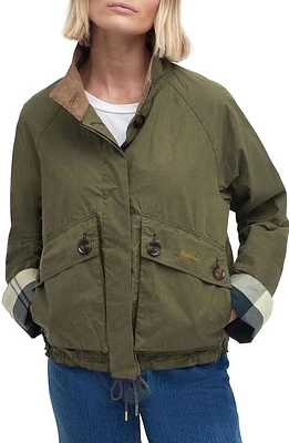 Barbour Crowdon Water Resistant Jacket in Dusky Green at Nordstrom, Size 14 Us