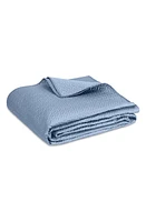 Matouk Basket Weave Cotton Sateen Quilt in Hazy Blue at Nordstrom, Size Full