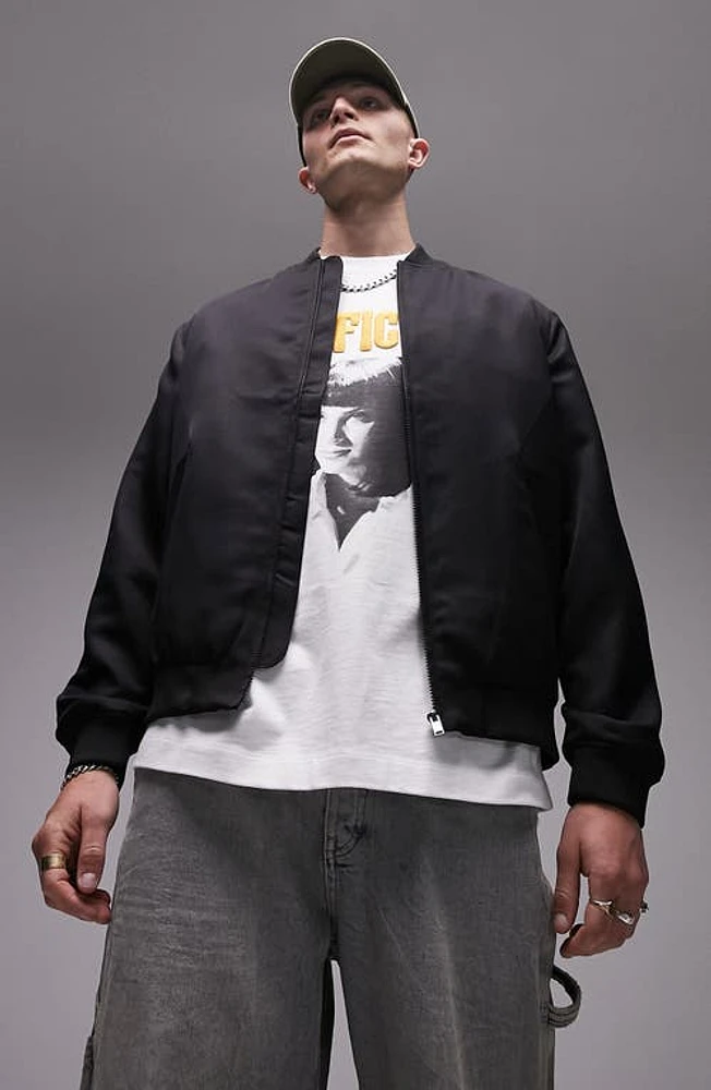 Topman Bomber Jacket Black at Nordstrom,