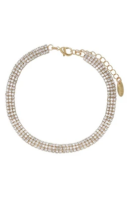 Ettika Crystal Pavé Chain Anklet in Gold at Nordstrom