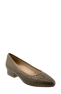 Trotters Jade Woven Pointed Toe Shoe Olive at Nordstrom,