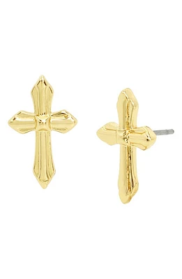 AllSaints Cross Stud Earrings in Gold at Nordstrom