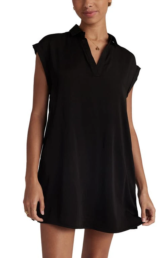 Bella Dahl Cap Sleeve Minidress Black at Nordstrom,