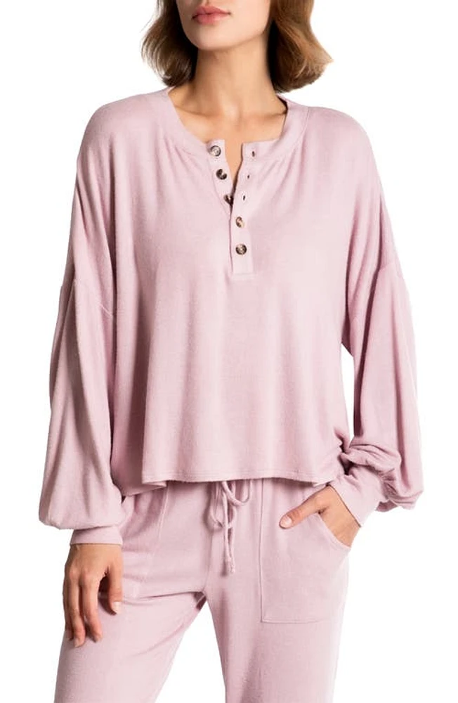 Midnight Bakery Hacci Knit Pajama Top Pink Heather at Nordstrom,