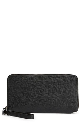 AllSaints Fetch Leather Phone Wristlet in Black at Nordstrom