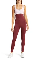 Lacoste x BANDIER Colorblock Catsuit Bordeaux at Nordstrom,