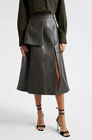 ISRAELLA KOBLA Konate Faux Leather Skirt Army at Nordstrom,