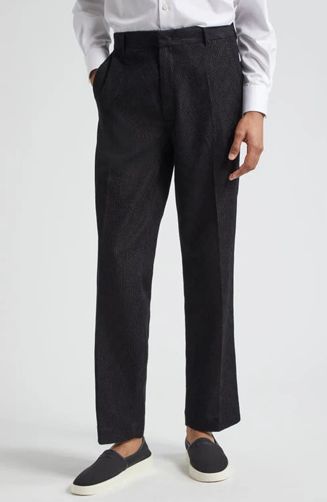 Missoni Chevron Weave Cotton Chinos Black Tones at Nordstrom, Us