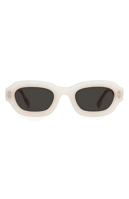 Isabel Marant 49mm Square Sunglasses in Ivory /Grey at Nordstrom