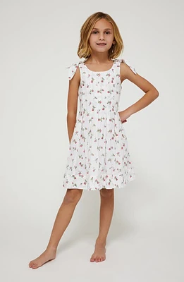 Beach Riot Kids' Little Maisie Pleated A-Line Dress Peony Blossom at Nordstrom,