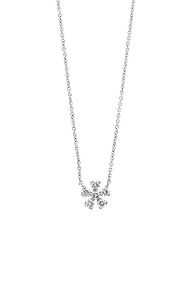 Bony Levy Diamond Flower Pendant in 18K White Gold at Nordstrom