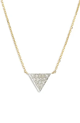 Dana Rebecca Designs 'Emily Sarah' Diamond Triangle Pendant Necklace in Yellow Gold at Nordstrom, Size 16 In