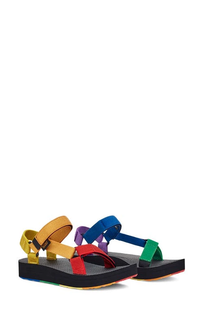 Teva Pride Midform Universal Sandal in Rainbow Multi at Nordstrom, Size 8