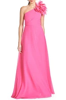 Sachin & Babi Allegra One-Shoulder Gown Think Pink at Nordstrom,