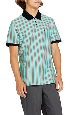 Volcom Striker Stone Stripe Polo Moonbeam at Nordstrom,