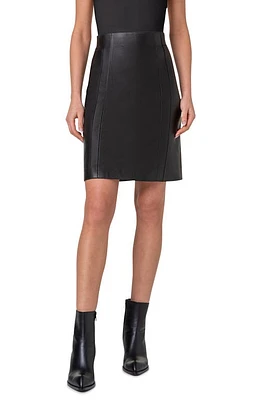 Akris Leather Skirt Black at Nordstrom,