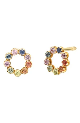 Bony Levy Kids' Sapphire Stud Earrings in 18K Yellow Gold at Nordstrom