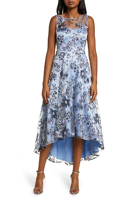 Eliza J Illusion Neck High/Low Dress Lbl at Nordstrom,