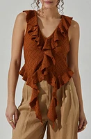 ASTR the Label Ruffle Trim Sleeveless Top at Nordstrom,