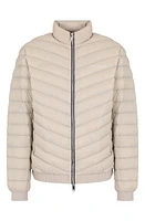 Armani Exchange Packable Down Puffer Jacket in Silver Lining/Deep at Nordstrom, Size Large