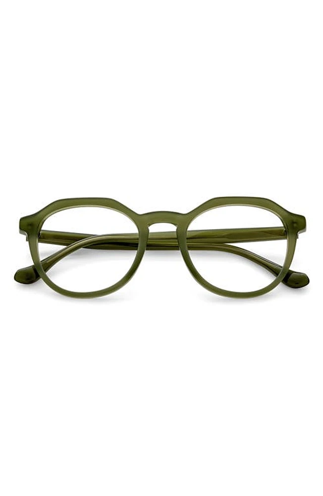 Gemma Styles Iris 49mm Blue Light Blocking Optical Glasses in Sage at Nordstrom