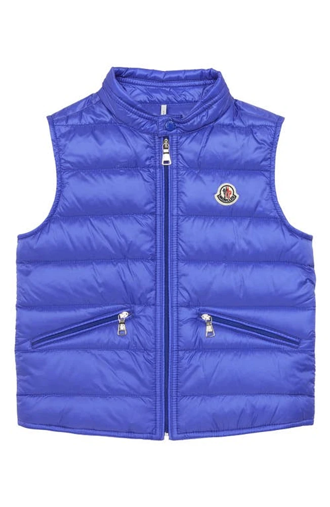 Moncler Kids' Gui Down Puffer Vest in Blue at Nordstrom, Size 12Y