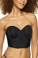 Felina Longline Convertible Strapless Underwire Bra Black at Nordstrom,