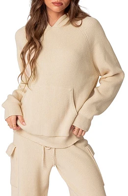 EDIKTED Wynter Oversize Hooded Sweater Cream at Nordstrom,