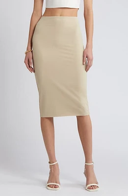 Open Edit Smooth Midi Skirt at Nordstrom,