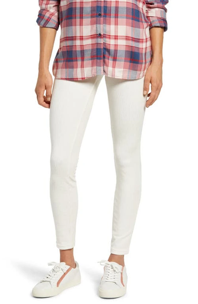 Hue Corduroy Leggings in White Satin at Nordstrom, Size 2 X