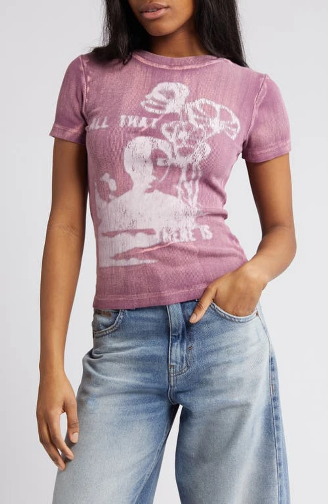 BDG Urban Outfitters All That There Is Graphic Baby Tee Pink at Nordstrom,