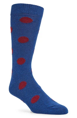 Nordstrom Polka Dot Dress Socks in Blue at Nordstrom