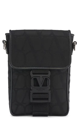 Valentino Garavani VLOGO Monogram Toile Crossbody Phone Case in Nero at Nordstrom