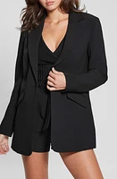 GUESS Valentina Single Button Blazer Black at Nordstrom,