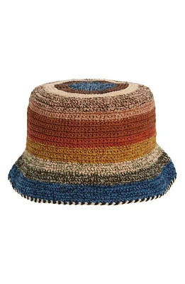 Story mfg. Brew Organic Cotton Crochet Bucket Hat in Twisted Stripe at Nordstrom