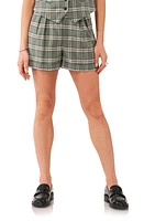 1.STATE Plaid Tailored Shorts Green Milieu at Nordstrom,