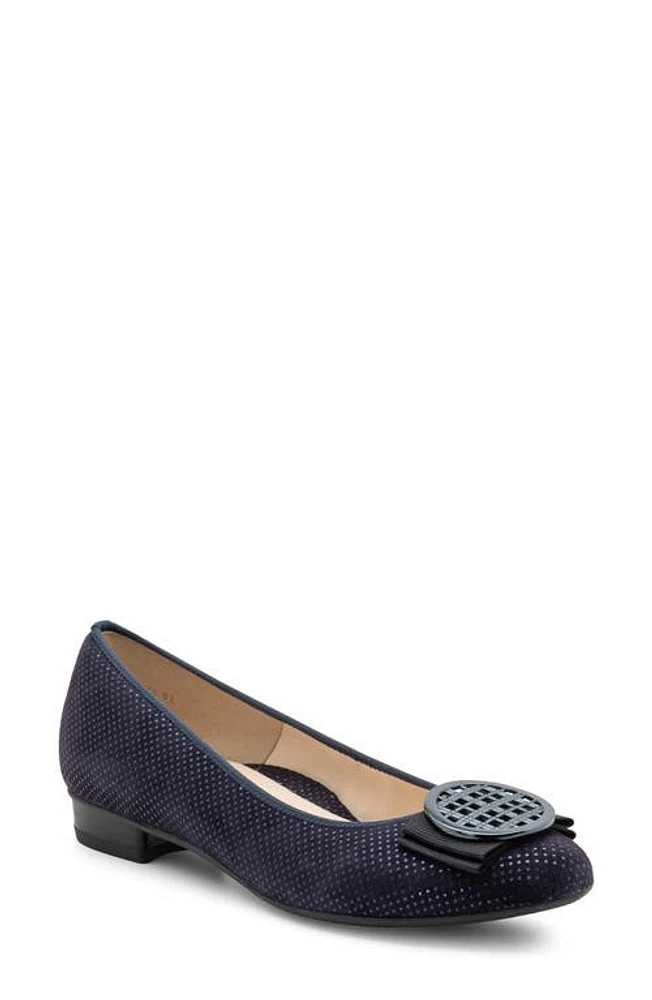 ara Bambi Flat Dark Blue Puntikid at Nordstrom,