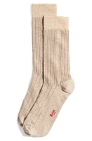 Stems Lola Cotton & Cashmere Comfort Crew Socks in Cream at Nordstrom