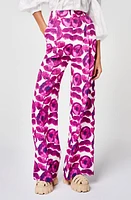 Smythe Floral Pleated Pants Begonia at Nordstrom,