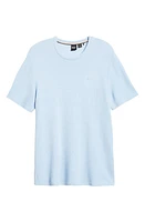 BOSS Ribbed Pajama Top Light Blue at Nordstrom,