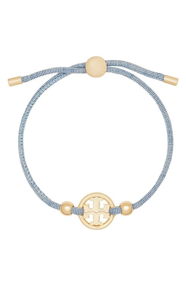 Tory Burch Miller Slider Bracelet in Tory Gold /Cielo at Nordstrom