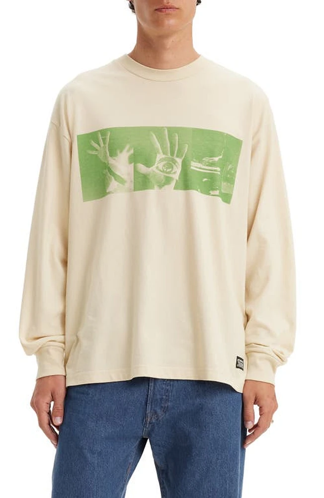 levi's Skateboarding Boxy Long Sleeve Graphic T-Shirt Roemello Hands Green at Nordstrom,