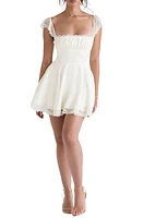 HOUSE OF CB Kaia Lace Trim Fit & Flare Minidress at Nordstrom,