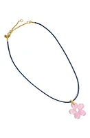 Madewell Flower Pendant Necklace in Vibrant Lilac at Nordstrom